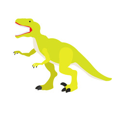 Isolated dinosaur toy on a white background, Vector illustration