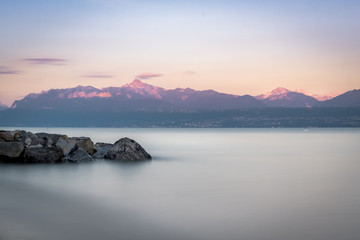 Fototapeta premium Geneva lake sunset 