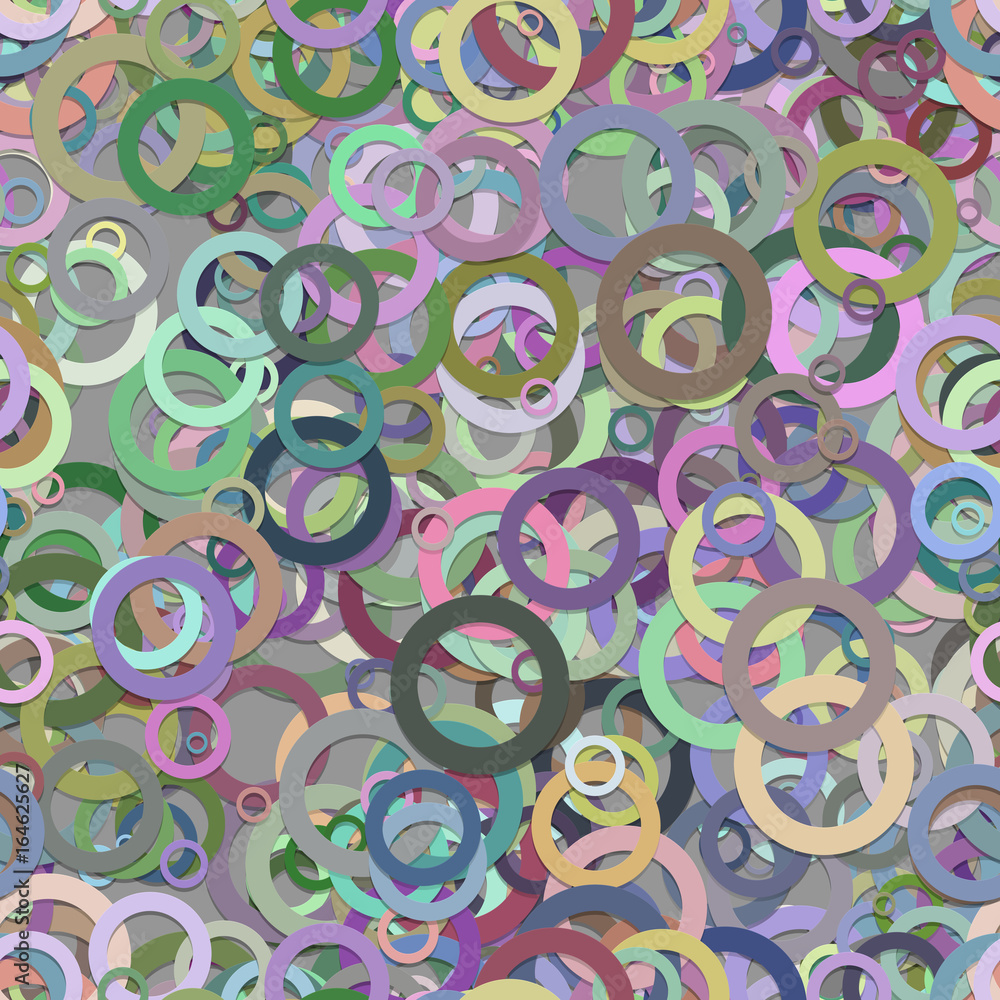 Poster repeating abstract geometric circle background pattern - vector graphic from multicolored rings
