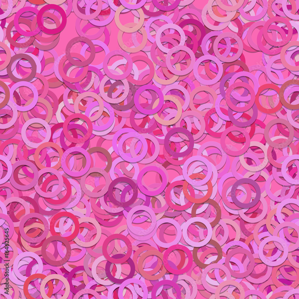 Poster abstract seamless random circle pattern background - vector design from pink rings