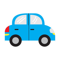 Isolated car toy on a white background, Vector illustration