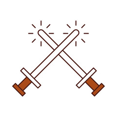 sword weapon warrior game vector illustration design