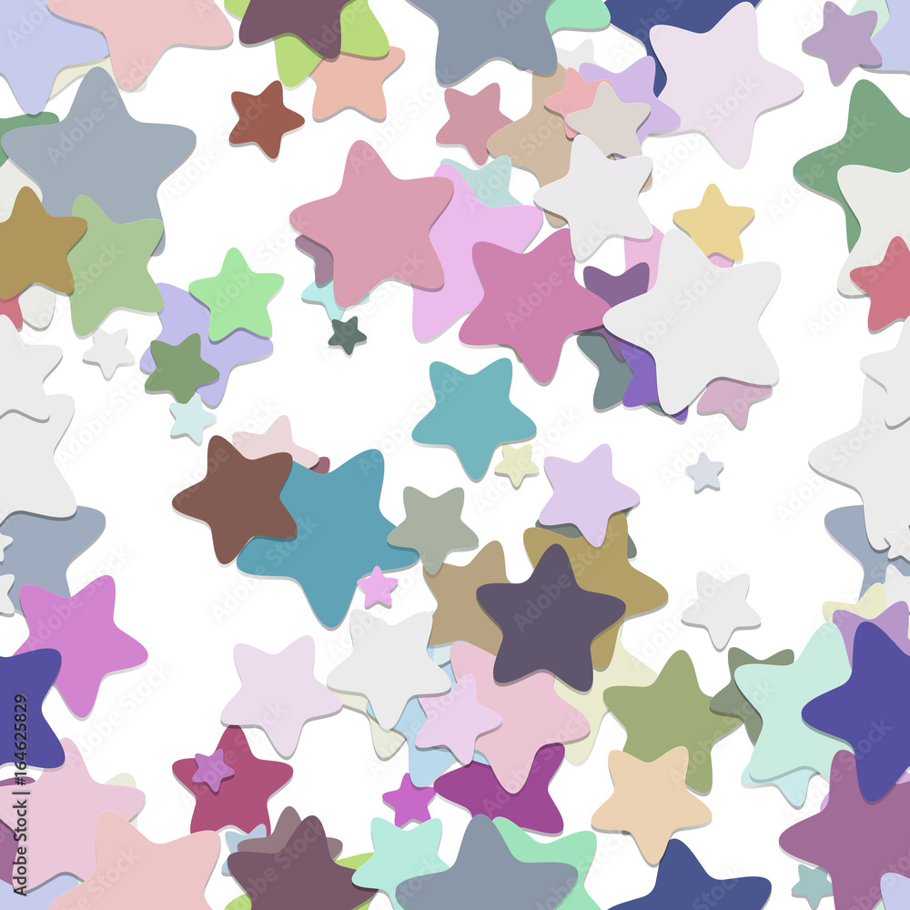 Aufkleber repeating star pattern background - vector design from rounded pentagram stars