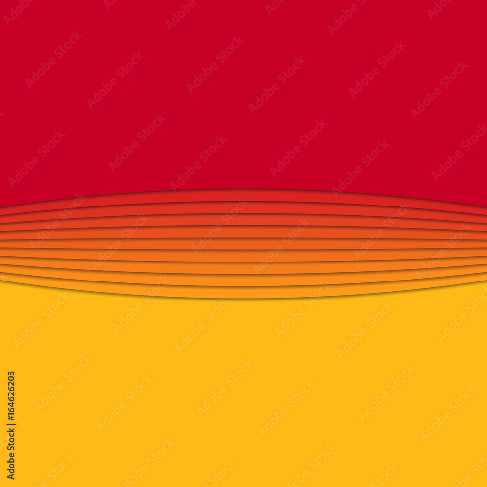 Poster abstract background from curved stripes - vector stationery divider design with 3d effect