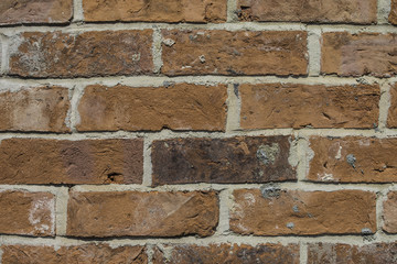 Brick wall made with old type brick