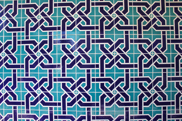 Fototapeta premium tile pattern Oriental blue color