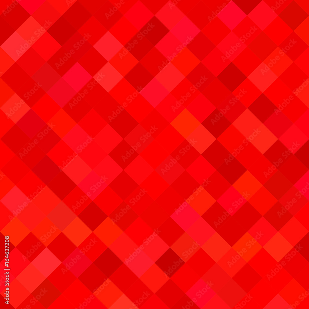 Poster colored square pattern background - geometric vector illustration from diagonal squares in red tones