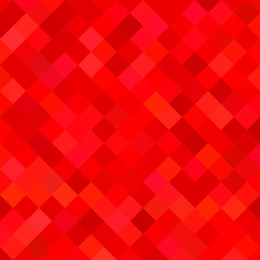 Colored square pattern background - geometric vector illustration from diagonal squares in red tones