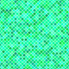 Abstract diagonal square pattern background - geometric vector design from green squares