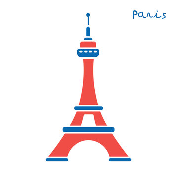 Eiffel tower icon. Paris symbol.