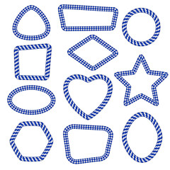 Set of rope frames for text and logo