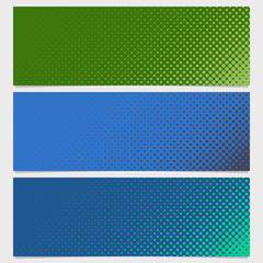 Halftone dot pattern banner design - vector illustration