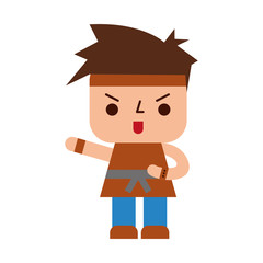 Avatar of a video game warrior vector illustration design