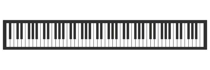 Piano keyboard vector illustration. 88 keys of piano. © globalpainting