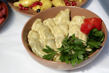 Vareniki on plate