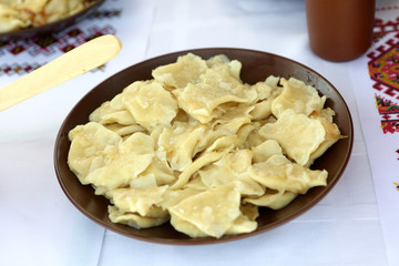 Vareniki with cheeses