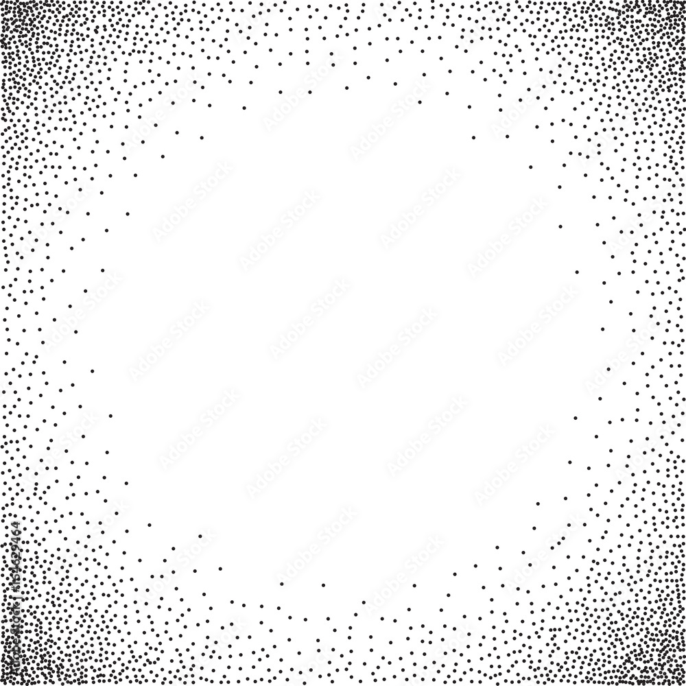 Poster Vector background of dots in the corners of the image. Black digital vignette in cartoon style for comics.