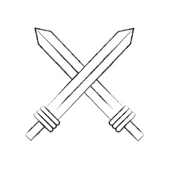 sword weapon warrior game vector illustration design