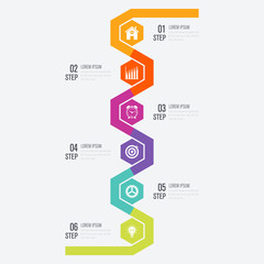 Vector illustration infographics six options