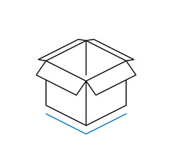 Cardboard box isolated on white background