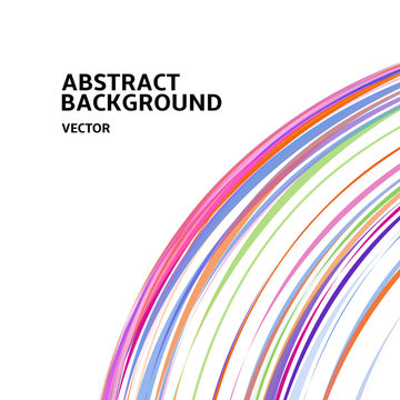 Amazing linear thread, abstract white vector background template backdrop space design for posters, flyers, covers, presentations, business cards. Vector Illustration