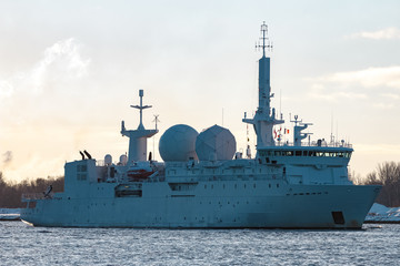 White military ship