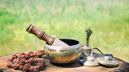 bronze Tibetan singing bowl