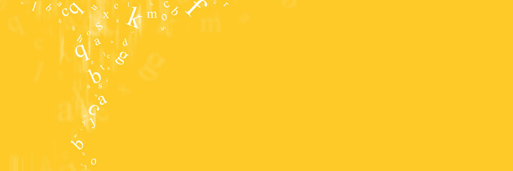 Abstract background with letters.