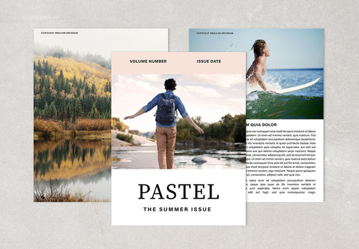 Pastel Magazine Layout