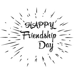 Happy Friendship day vector typographic colorful design. Inspirational quotes. Usable as greeting cards, posters. Best friends forever.