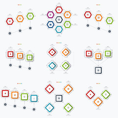 Set with infographics