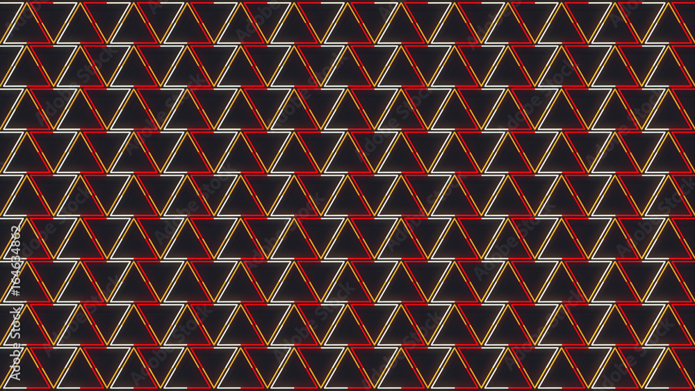 Poster Modern background with cool line shapes pattern 3d rendering