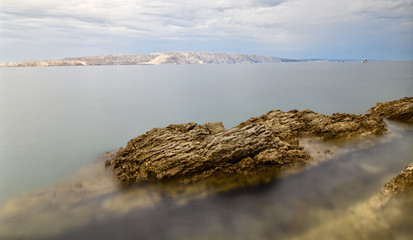 Fototapeta na wymiar Croatia coast - view on Krk Island