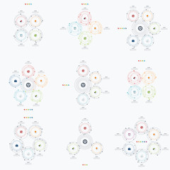 Set with infographics
