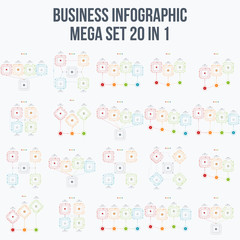 Set with infographics