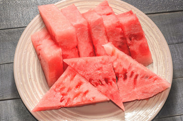 A few slices of watermelon