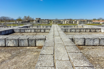 Ruins of The capital city of the First  Bulgarian Empire Fortress Pliska, Shumen Region, Bulgaria