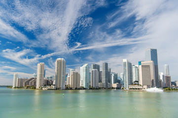 Naklejka premium Wieżowiec Miami Skyline