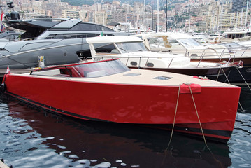 Fototapeta premium Luxury yachts in Monaco Monte Carlo harbor