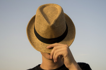 hat in a men