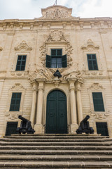 Facade of Auberge de Castille, office of the Prime Minister, Valletta, Malta