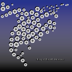 Map of North America Canada Costa Rica Cuba Mexico USA