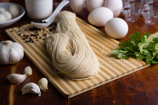 Chinese Vermicelli With Additional Ingredients For Cooking