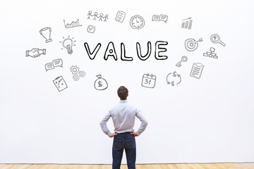 value business concept - obrazy, fototapety, plakaty