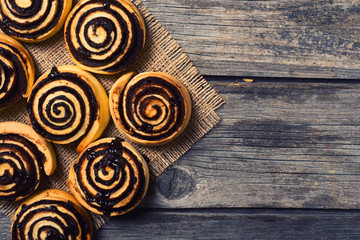 Freshly baked cinnamon rolls