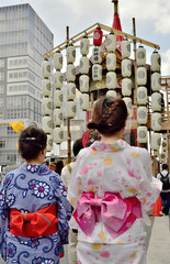 浴衣で祇園祭