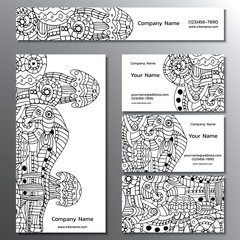 Vector illustration of a brand book, business cards, flyers and