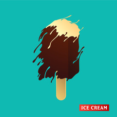 Color Ice Cream Vector Illustration