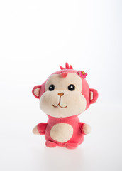 toy or monkey soft toy on the background.
