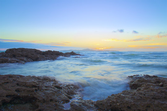 Sunset over Jom Tien Beach